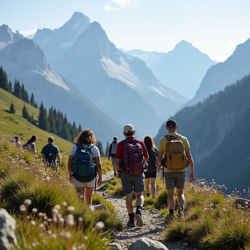 Randonnée groupe Alpes